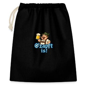 O’zapft c’est Volksfest, Lustiges Bayern & Bier Shirt - Sac cadeau 40 x 50 cm - noir - Devant