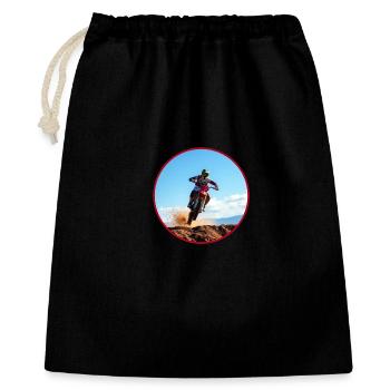 Logo de couleur motocross - Rouge - Sac cadeau 40 x 50 cm - noir - Devant