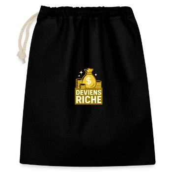 Deviens Riche - Sac cadeau 40 x 50 cm - noir - Devant