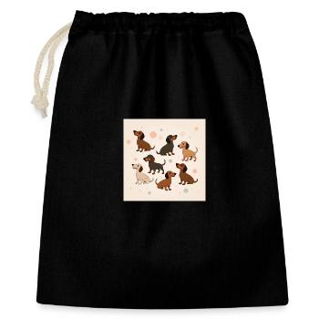 Dachshund Paradise - Gift Bag 40 x 50 cm - black - Front