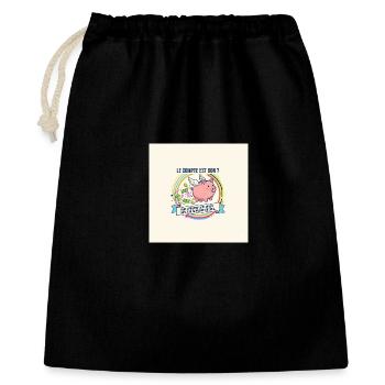 Le Compte Est Bon Cochon Ailé - Sac cadeau 40 x 50 cm - noir - Devant