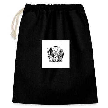 Super Paws Band Cats - Geschenkbeutel aus Baumwolle (40 x 50 cm) - Schwarz - Vorne