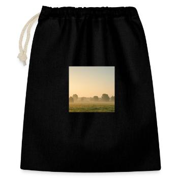 Morning fog over golden meadow - Gift Bag 40 x 50 cm - black - Front