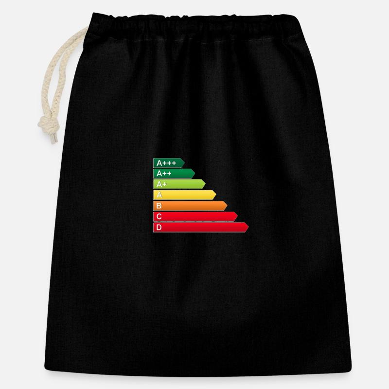 Label énergétique SF - Sac cadeau 40 x 50 cm - noir