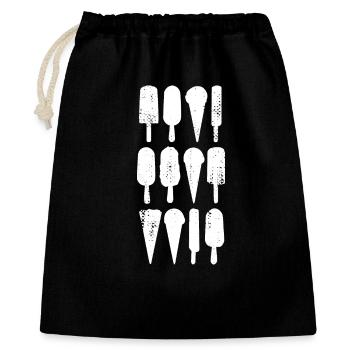 Arômes de crème glacée - Sac cadeau 40 x 50 cm - noir - Devant