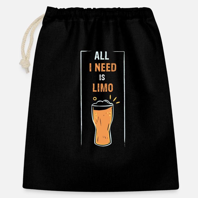 ALL I NEED IS LIMO - Gift Bag 40 x 50 cm - black