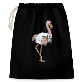 Flamingo Arzt Stethoskop - Geschenkbeutel aus Baumwolle (40 x 50 cm) - Schwarz - Vorne