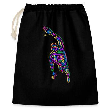 Schwimmen Schwimm bunt Herren Schwimmer Jungen - Geschenkbeutel aus Baumwolle (40 x 50 cm) - Schwarz - Vorne