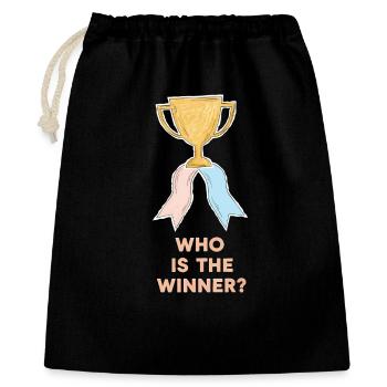Gender Reveal Who Is The Winner Team Pink Team - Gift Bag 40 x 50 cm - black - Front