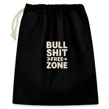 Zone franche de conneries - Sac cadeau 40 x 50 cm - noir - Devant