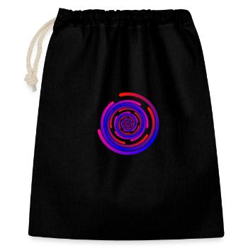Cercles fous - Sac cadeau 40 x 50 cm - noir - Devant