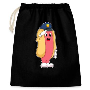 Hotdog Policier Casquette de police Police - Sac cadeau 40 x 50 cm - noir - Devant