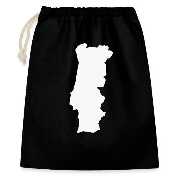 Geografische Kontur Silhouette - Geschenkbeutel aus Baumwolle (40 x 50 cm) - Schwarz - Vorne