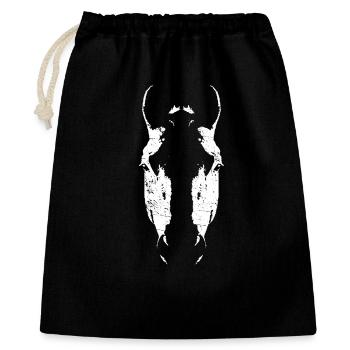 Silhouette Tête de Cheval Minimaliste - Sac cadeau 40 x 50 cm - noir - Devant