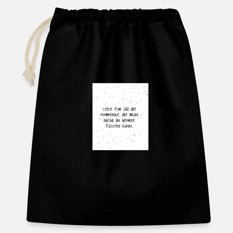 Inspirational Zitate in Handgeschrift-Design - Geschenkbeutel aus Baumwolle (40 x 50 cm) - Schwarz