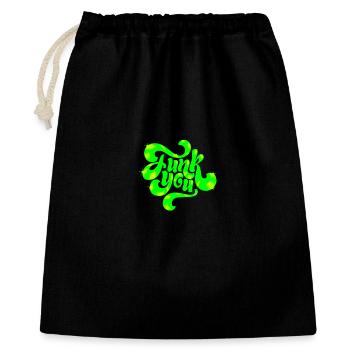 Green Neon Punk Text Design - Gift Bag 40 x 50 cm - black - Front