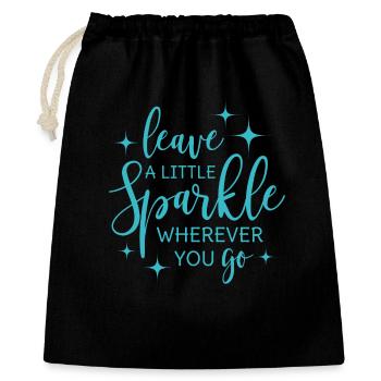 Laisse un peu d’éclat partout où tu vas - Sac cadeau 40 x 50 cm - noir - Devant