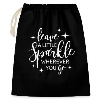 Laisse un peu d’éclat partout où tu vas - Sac cadeau 40 x 50 cm - noir - Devant