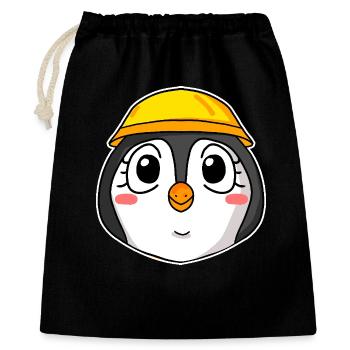 Penguin Construction Site - Gift Bag 40 x 50 cm - black - Front