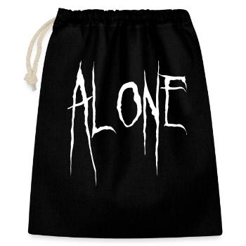 Alone Jagged Typography - Gift Bag 40 x 50 cm - black - Front