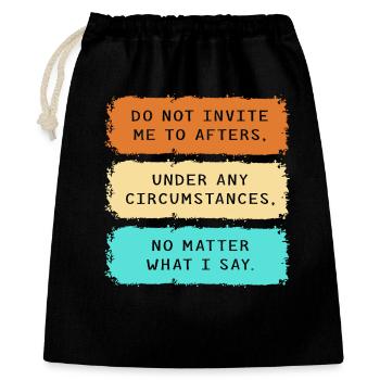 Ne m’invitez pas au festival Afters Rave Party - Sac cadeau 40 x 50 cm - noir - Devant