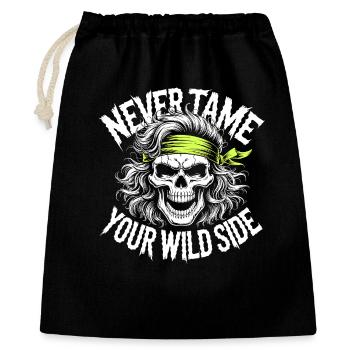Neon Skull Rebel Bandana Art - Gift Bag 40 x 50 cm - black - Front