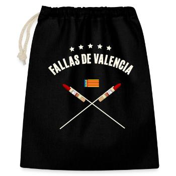Fusée Fallas De Valencia - Sac cadeau 40 x 50 cm - noir - Devant