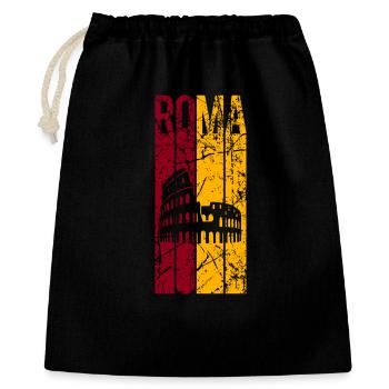 Rome t-shirt design grunge effect Roma Rom Rome - Gift Bag 40 x 50 cm - black - Front