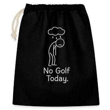 No Golf Today Golf Concept Cadeau Golfeur - Sac cadeau 40 x 50 cm - noir - Devant
