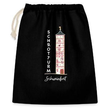 Schweinfurt, emblématique Schrotturm, Bavière - Sac cadeau 40 x 50 cm - noir - Devant