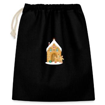 Gingerbread family - Gift Bag 40 x 50 cm - black - Front