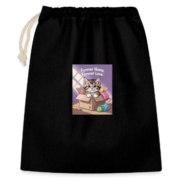 Forever Home Kitten in Box - Gift Bag 40 x 50 cm - black - Front