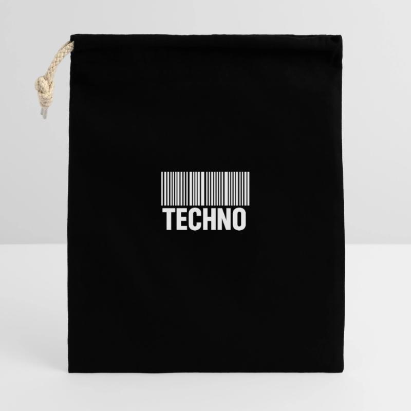 Techno Barcode Pattern Gift Bag 40 x 50 cm