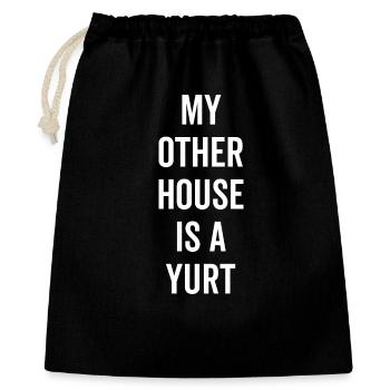 My Other House is a Yurt - Gift Bag 40 x 50 cm - black - Front