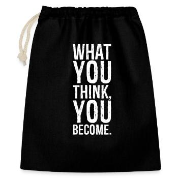 ce que vous pensez devenir - Sac cadeau 40 x 50 cm - noir - Devant