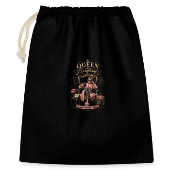 Humour Reine de Tout – Maman Queen- Fête des mères - Sac cadeau 40 x 50 cm - noir - Devant
