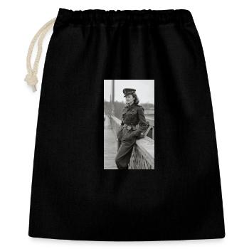Uniforme militaire de la Seconde Guerre mondiale vintage noir et blanc - Sac cadeau 40 x 50 cm - noir - Devant