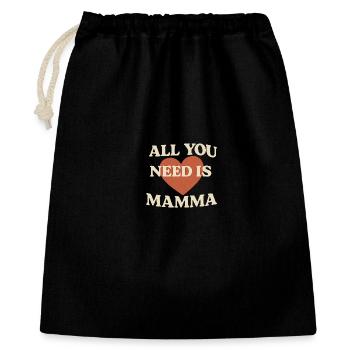 Mom love heart print - Gift Bag 40 x 50 cm - black - Front