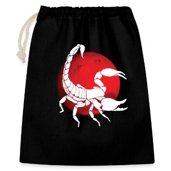 Skorpion Sternzeichen - Geschenkbeutel aus Baumwolle (40 x 50 cm) - Schwarz - Vorne