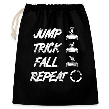 Slogan du trampoline - Sac cadeau 40 x 50 cm - noir - Devant
