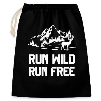 Trail Running - Run Wild, Run Free - Gift Bag 40 x 50 cm - black - Front