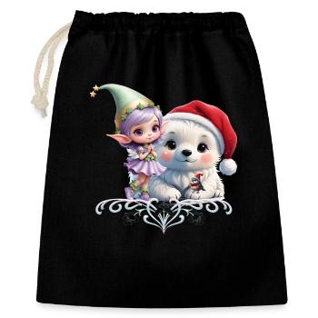 Des amis dans un monde fantastique - Sac cadeau 40 x 50 cm - noir - Devant