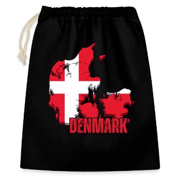 Danish pride, flag of Denmark - Gift Bag 40 x 50 cm - black - Front