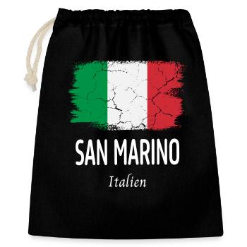 San Marino - Geschenkbeutel aus Baumwolle (40 x 50 cm) - Schwarz - Vorne