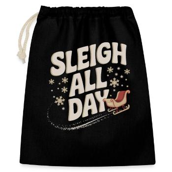Sleigh All Day Vintage Snowflakes - Gift Bag 40 x 50 cm - black - Front