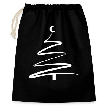 Christmas Tree One-Line – Minimalist & Stylish - Gift Bag 40 x 50 cm - black - Front