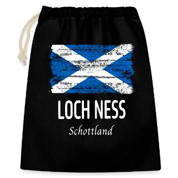 Loch Ness - Geschenkbeutel aus Baumwolle (40 x 50 cm) - Schwarz - Vorne