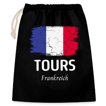 Tours - Geschenkbeutel aus Baumwolle (40 x 50 cm) - Schwarz - Vorne