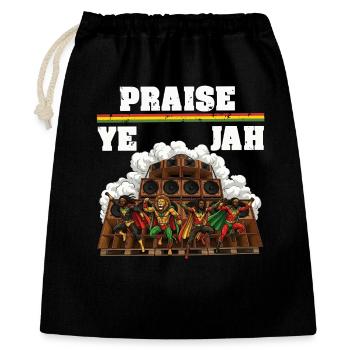 Louons à Jah Rasta - Sac cadeau 40 x 50 cm - noir - Devant