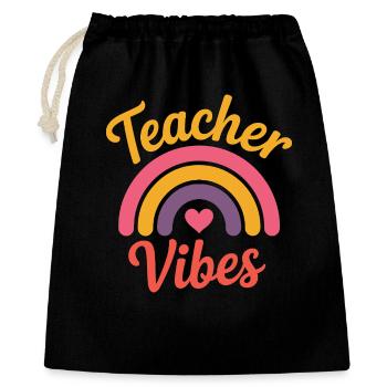 ambiance enseignante - Sac cadeau 40 x 50 cm - noir - Devant